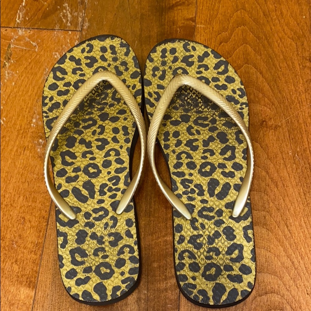 Cheetah Print Flip Flops